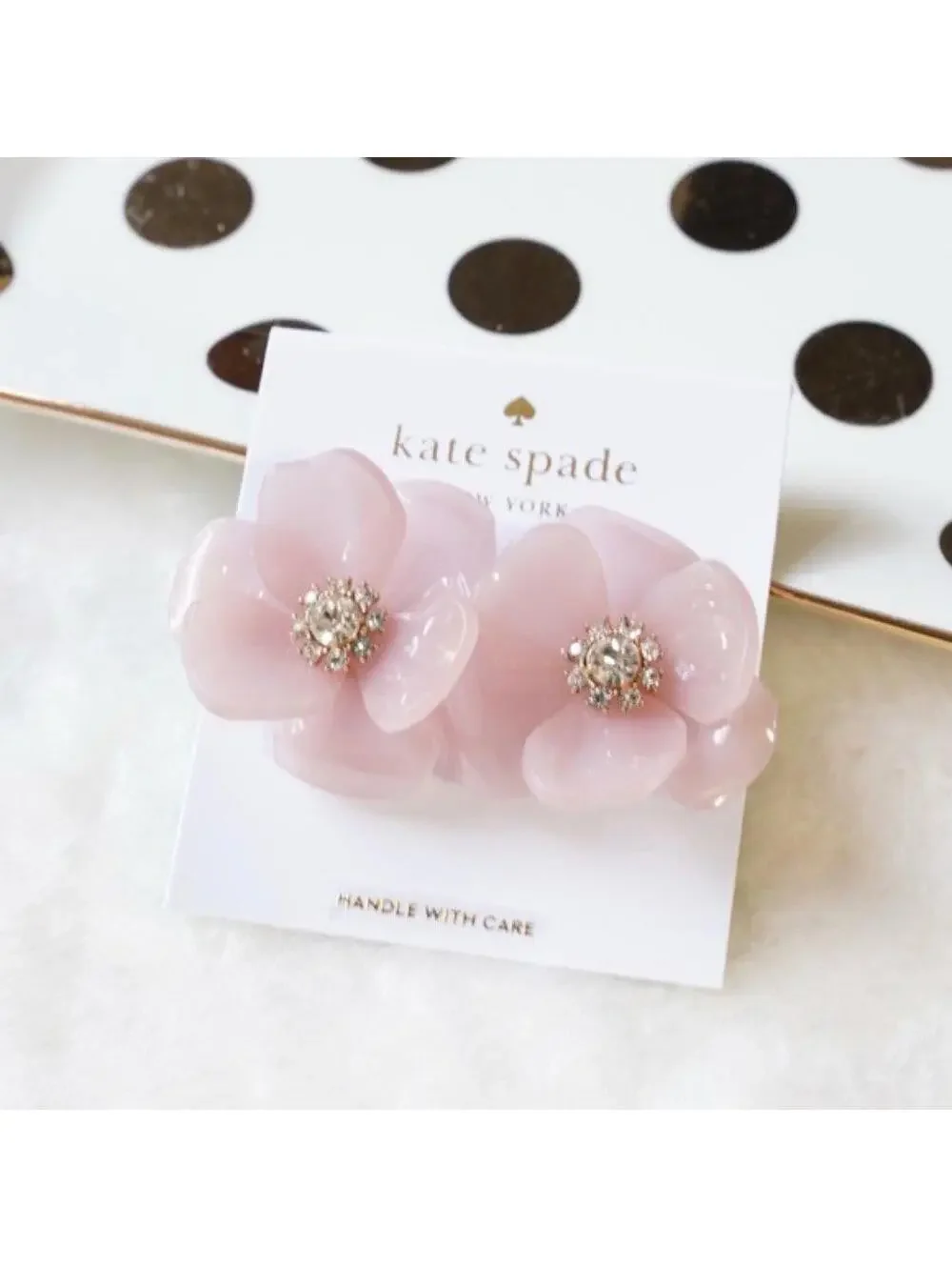 Kate Spade Slice Of Stone Flower Stud Earrings